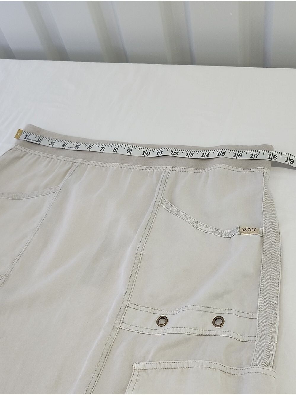 XCVI Womens Leslyn Cargo Skirt Tan Sz Lg NWT Pockets Transitional Earthy Scandi - Picture 7 of 10